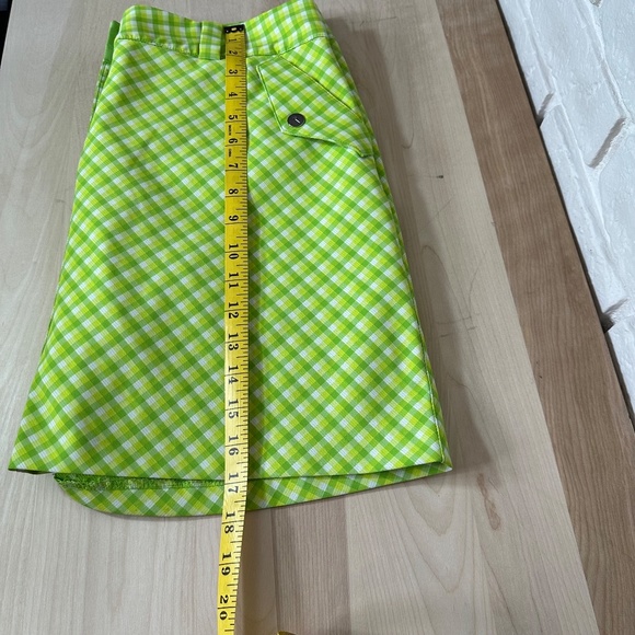 Nike Women's Nike Dry-Fit Plaid Neon Green Golf Skort Size 8 - Picture 7 of 14